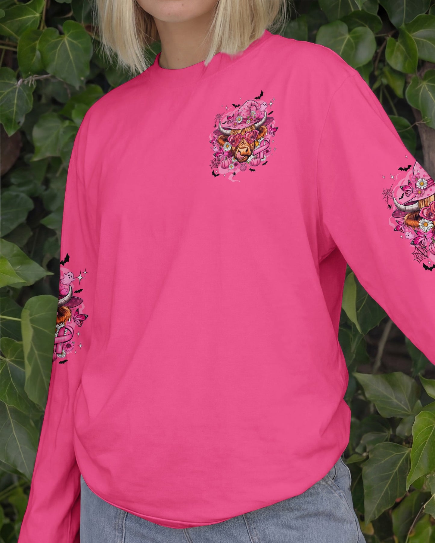 IN OCTOBER WE WEAR PINK COW HALLOWEEN BREAST CANCER AWARENESS ALL OVER PRINT - TYQY1507263