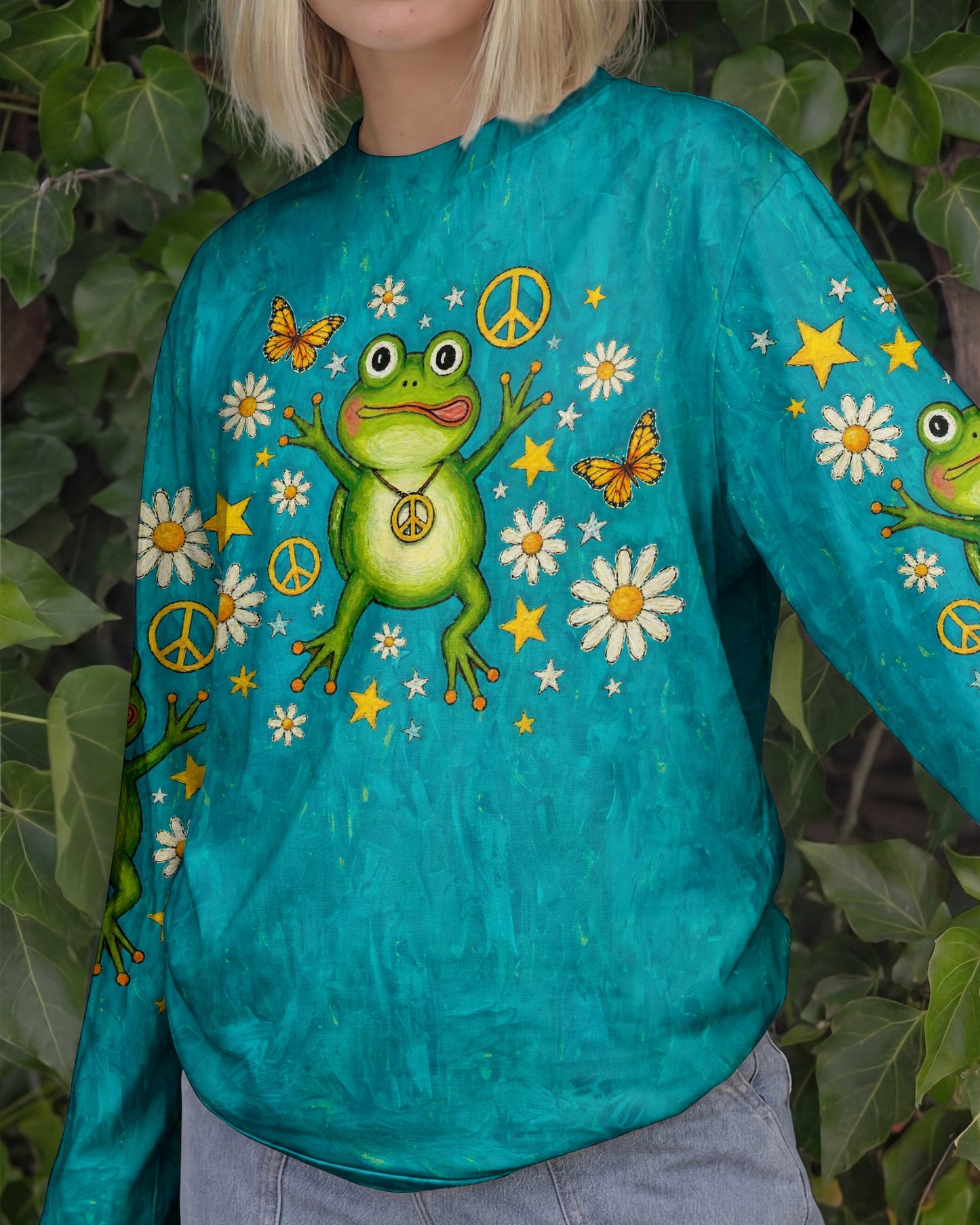 BE YOU THE WORLD WILL ADJUST FROG ALL OVER PRINT  - TLNO2804262