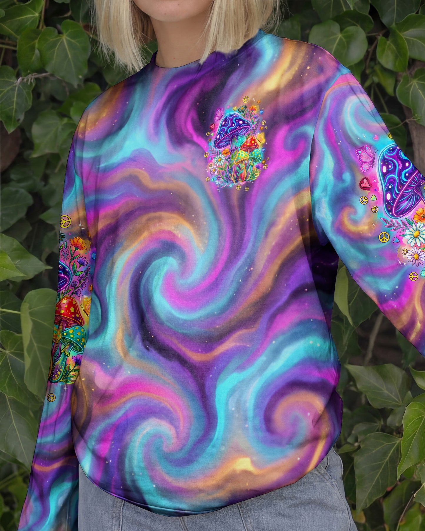 EAT MUSHROOMS SEE THE UNIVERSE ALL OVER PRINT - TYPQ2706261