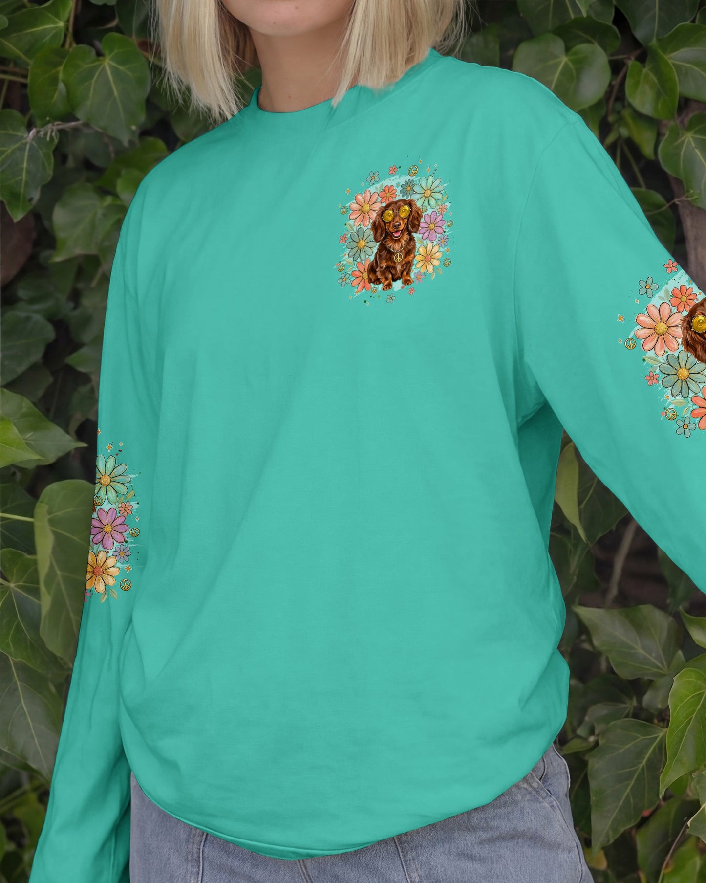 DON'T WORRY BE HAPPY DACHSHUND ALL OVER PRINT - TYQY1004261