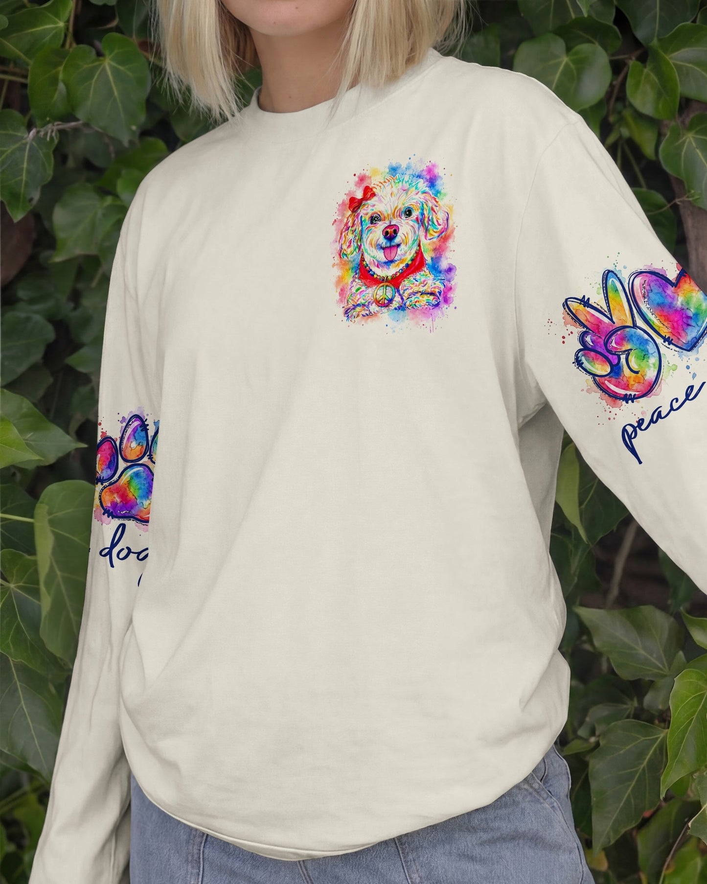 WHISPER WORDS OF WISDOM LET IT BE POODLE DOG ALL OVER PRINT - RI0705261