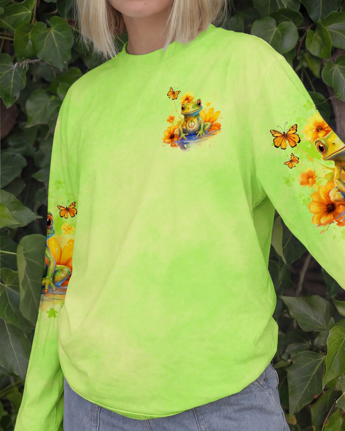 BE YOU THE WORLD WILL ADJUST FROG ALL OVER PRINT - TLNO2909231