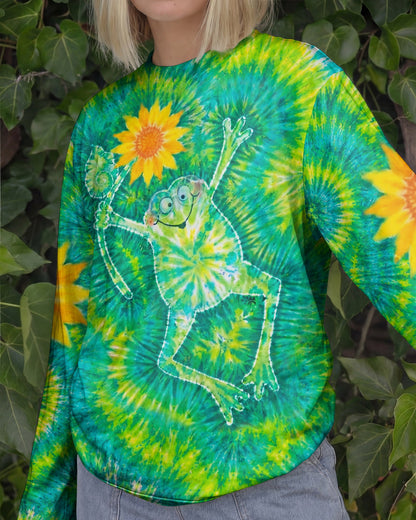FROG SUNFLOWER SWIRL ALL OVER PRINT   - TLHN1906264