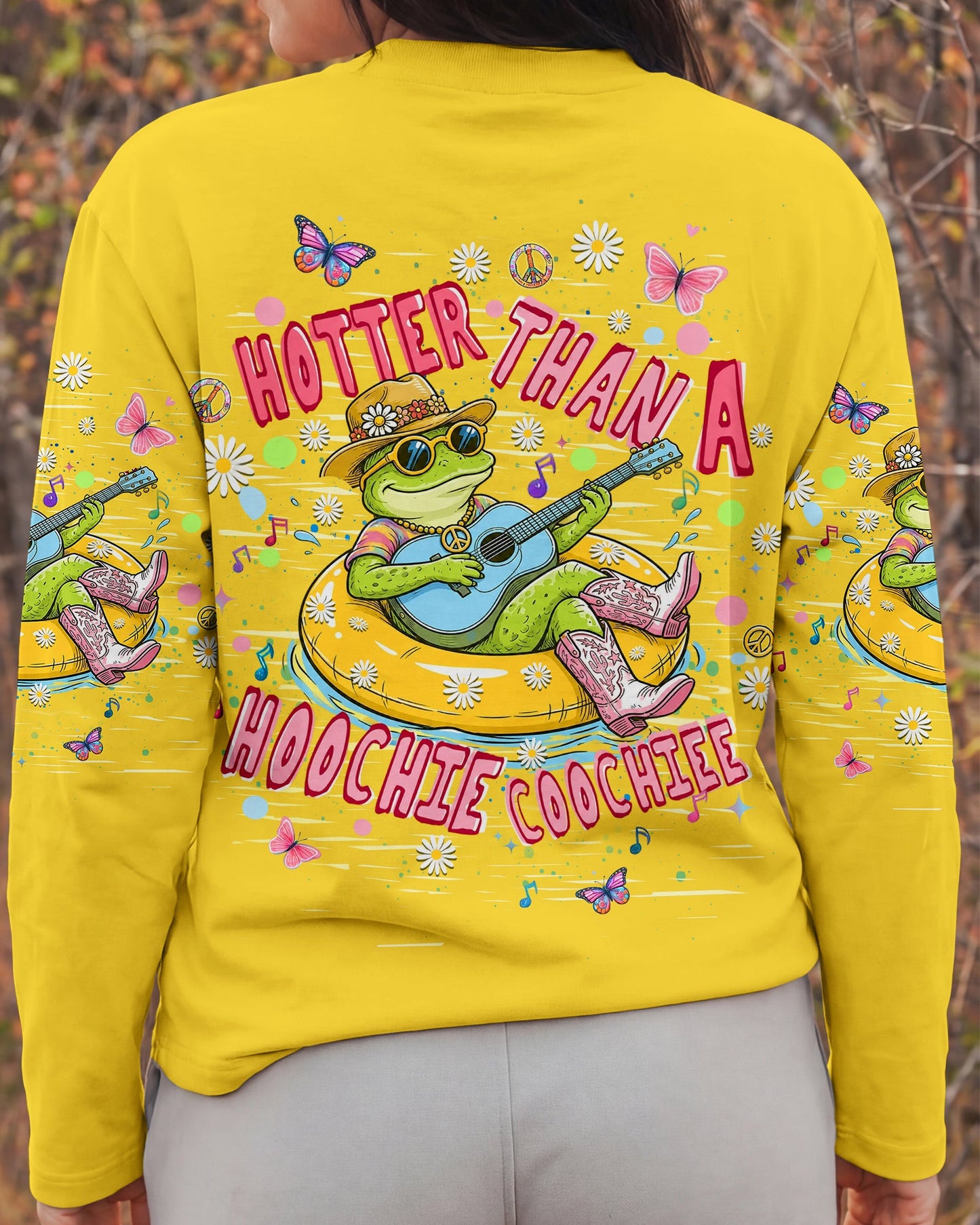HOTTER THAN A HOOCHIE COOCHIE  FROG ALL OVER PRINT  - TLHN0505263