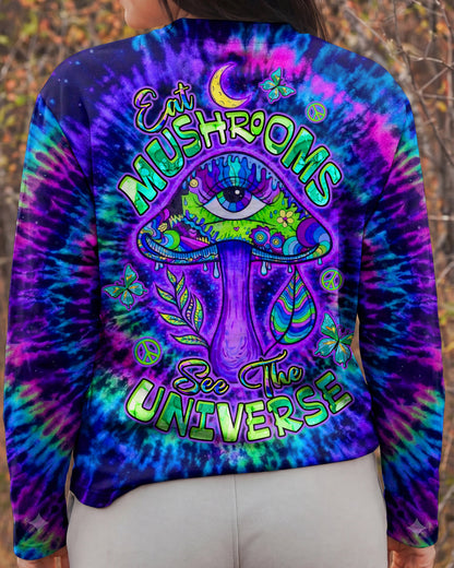 EAT MUSHROOMS SEE THE UNIVERSE SWIRL ALL OVER PRINT  - TLTW0904262