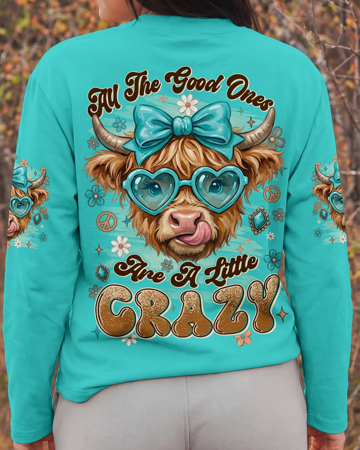 ALL THE GOOD ONES ARE A LITTLE CRAZY COW ALL OVER PRINT - TYLN1004261