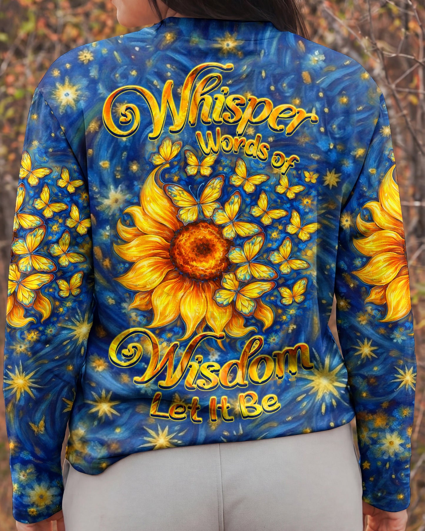 WHISPER WORDS OF WISDOM LET IT BE BUTTERFLY SUNFLOWER  ALL OVER PRINT - TLHN0704261