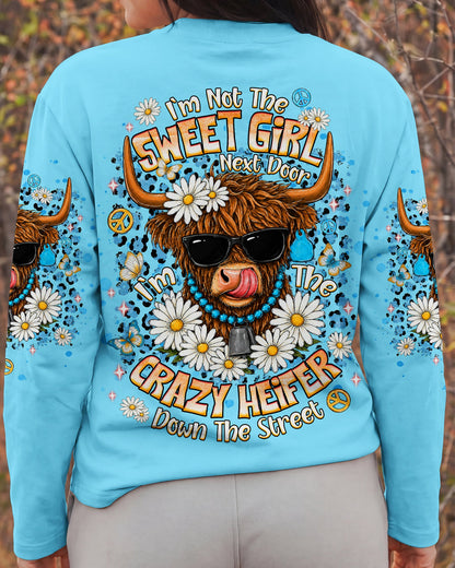 CRAZY HEIFER DOWN THE STREET COW ALL OVER PRINT  - TLNT2406262