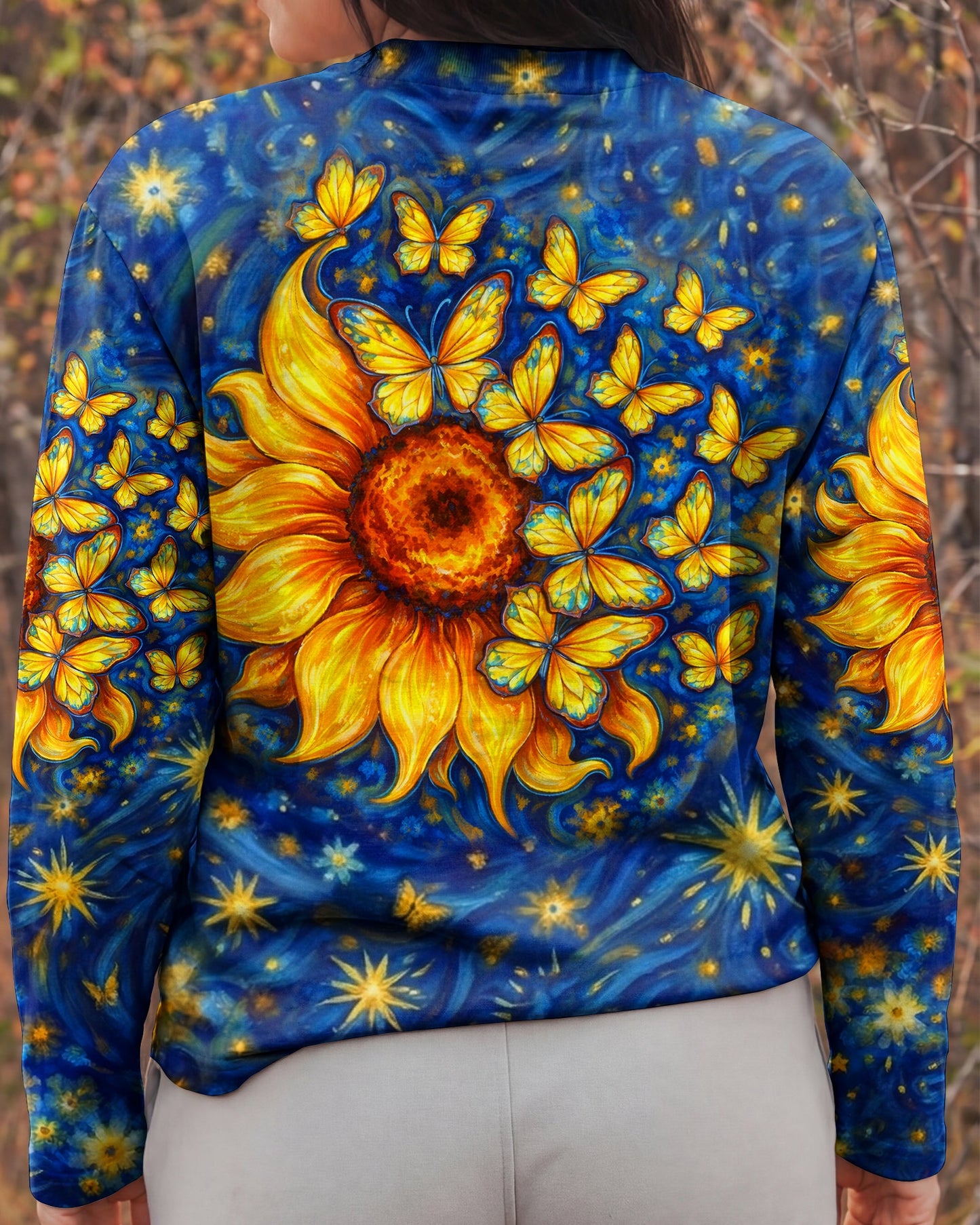 BUTTERFLY SUNFLOWER ALL OVER PRINT - TLHN0907262