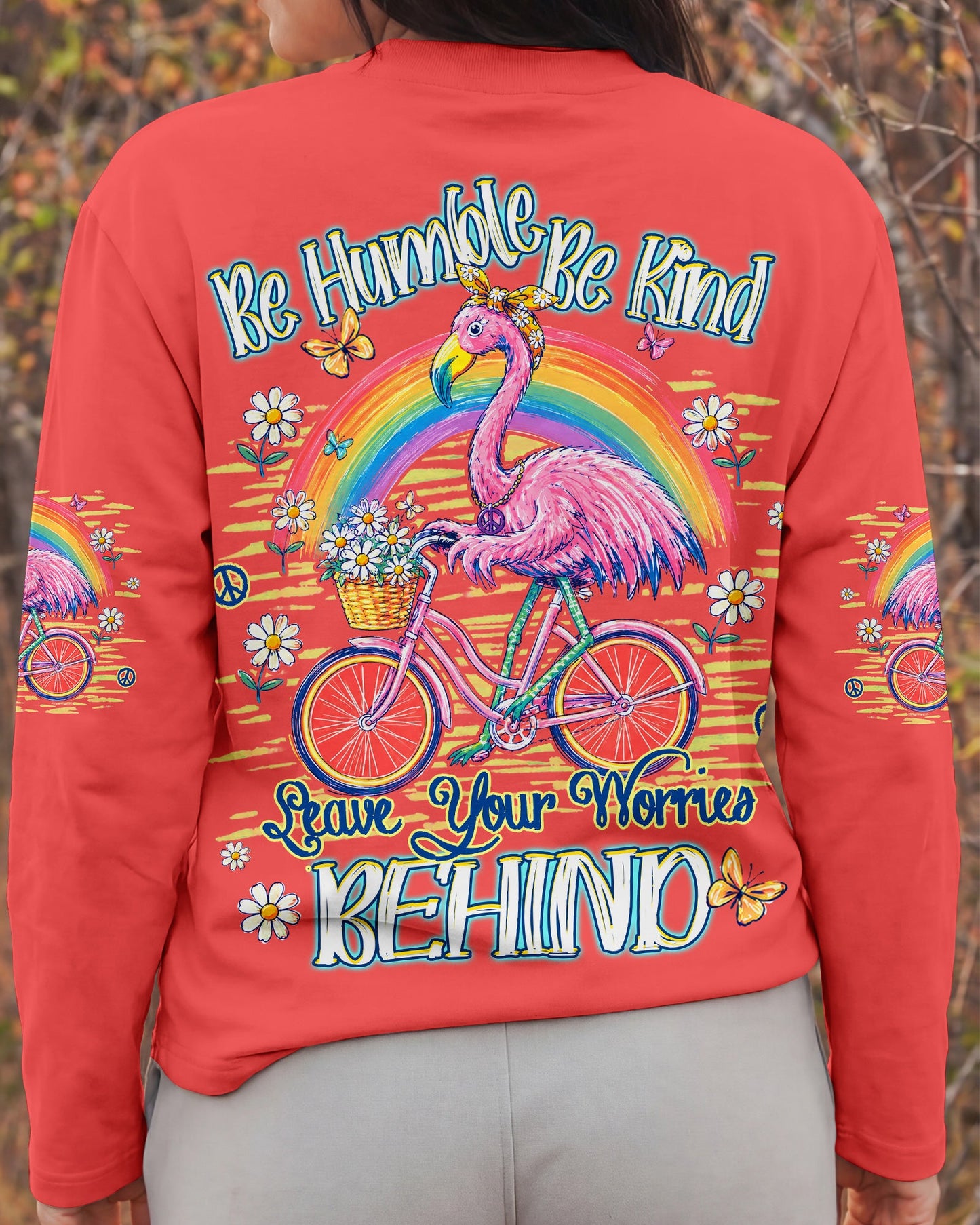 BE HUMBLE BE KIND FLAMINGO ALL OVER PRINT  - TLHG0107264