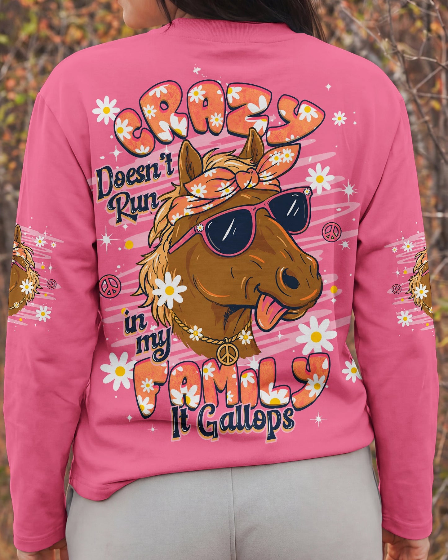 CRAZY DOESN'T RUN HORSE ALL OVER PRINT  - TLHG1506262