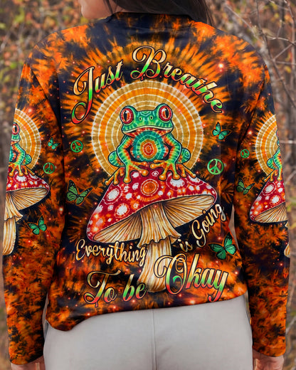 JUST BREATHE FROG SWIRL ALL OVER PRINT  - TLHN2404261