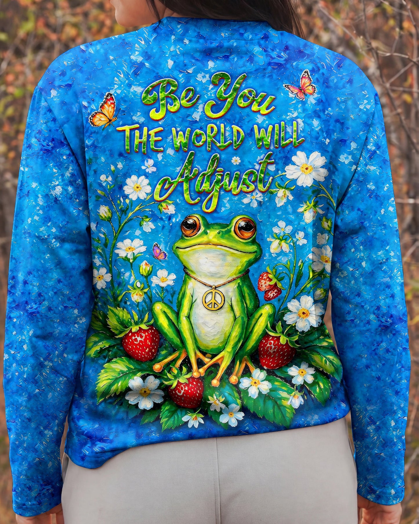 BE YOU THE WORLD WILL ADJUST FROG ALL OVER PRINT - TLHG0805264