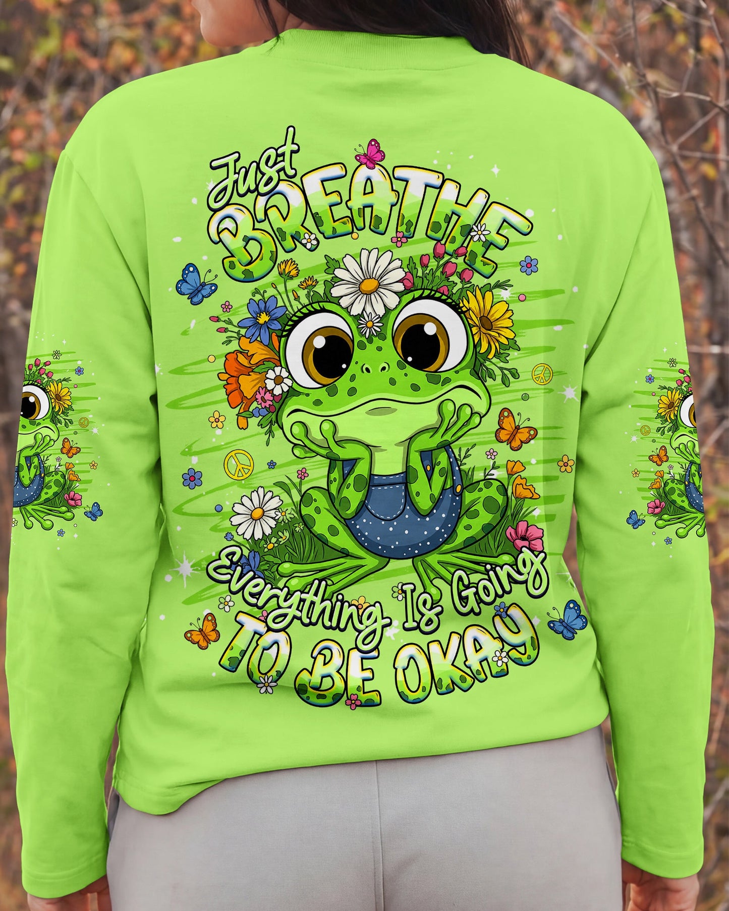 JUST BREATHE FROG ALL OVER PRINT - TLHG2206263