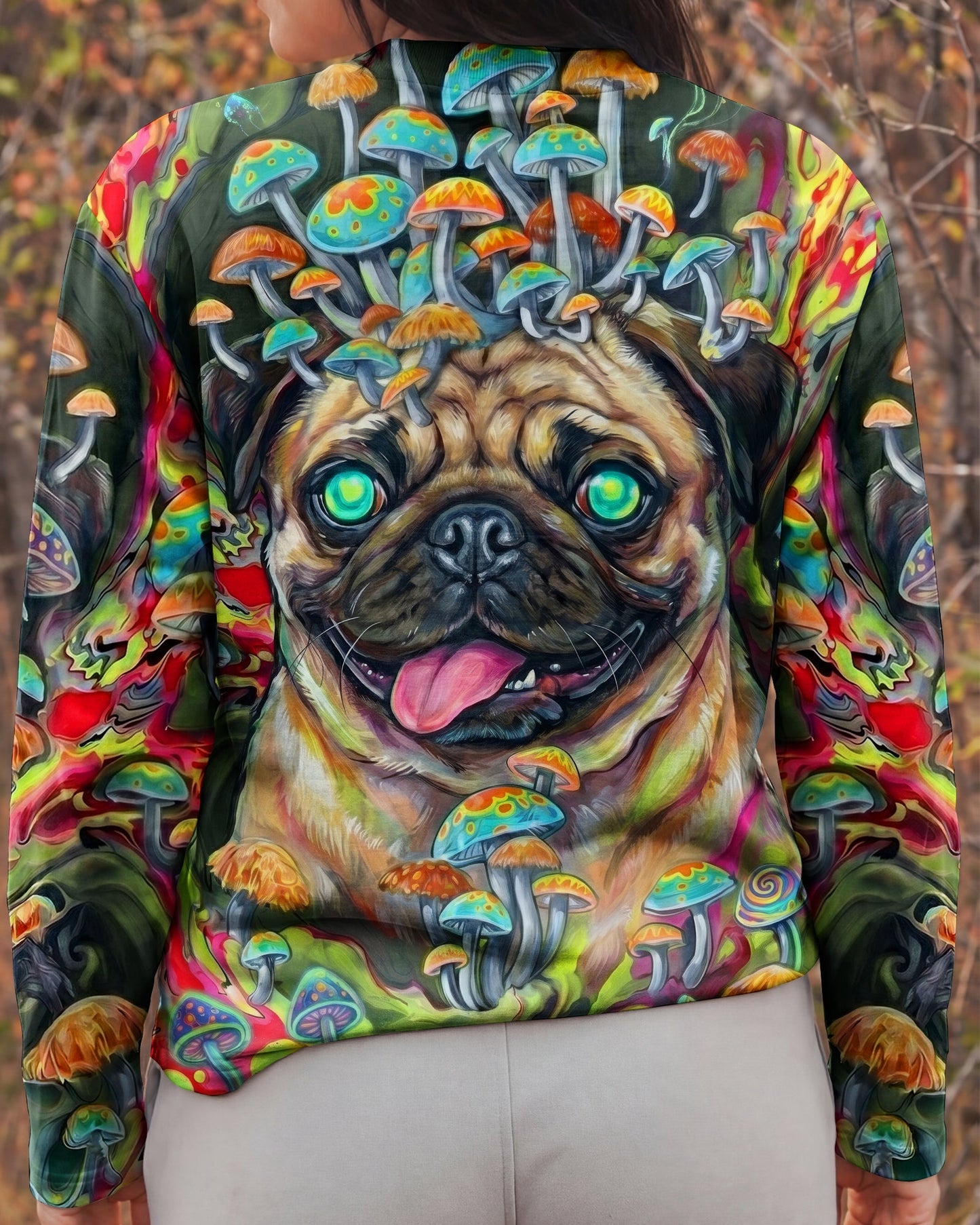 VIBRANT PUG MAGIC MUSHROOM ALL OVER PRINT - RITD0906261