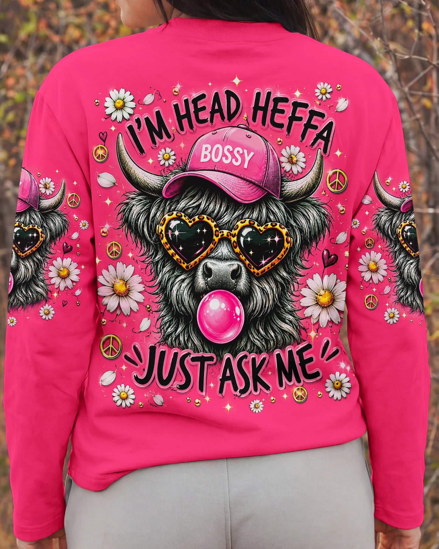 I’M HEAD HEFFA JUST ASK ME COW ALL OVER PRINT  - TLNO2505261