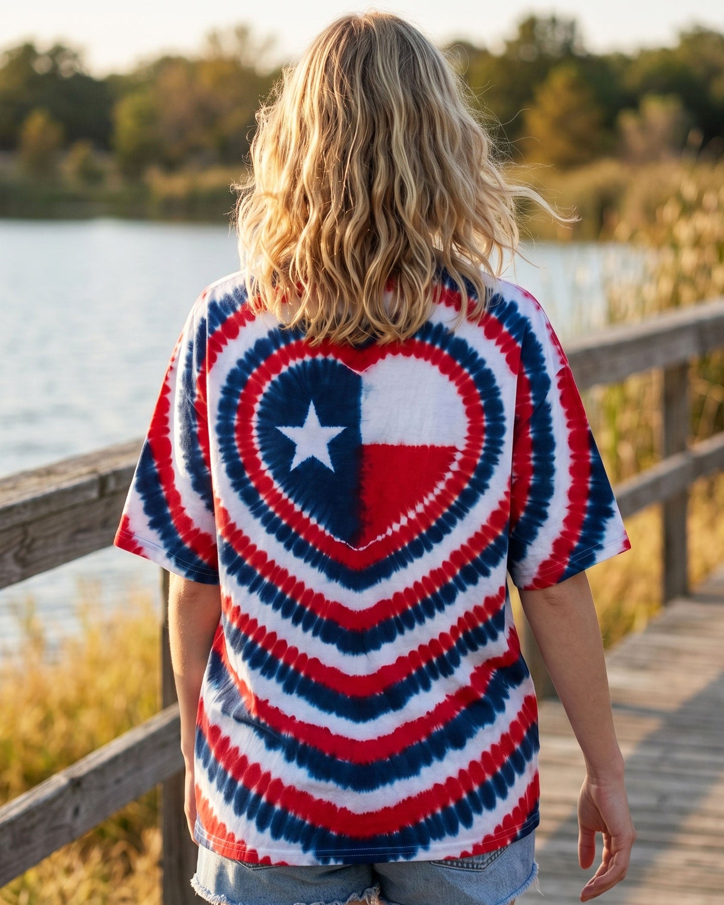 HEART TEXAS STATE RED WHITE & BLUE SWIRL ALL OVER PRINT - TLNO1206262