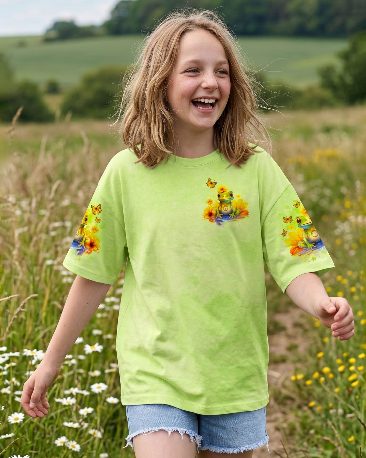 BE YOU THE WORLD WILL ADJUST FROG KIDS ALL OVER PRINT - TLNO1512233