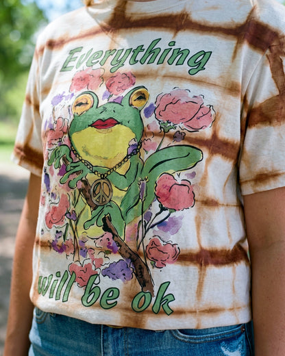 EVERYTHING WILL BE OK HIPPIE FROG ALL OVER PRINT - KM1206262