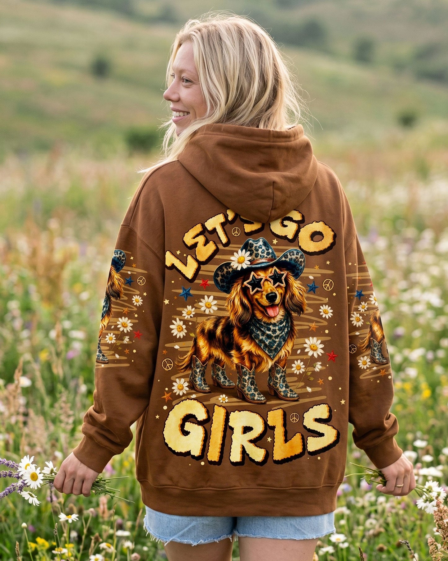 LET'S GO GIRLS DACHSHUND DOG ALL OVER PRINT - TLNO1906261