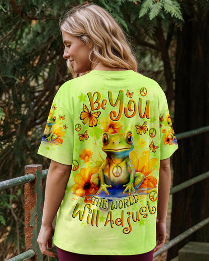 BE YOU THE WORLD WILL ADJUST FROG ALL OVER PRINT - TLNO2909231