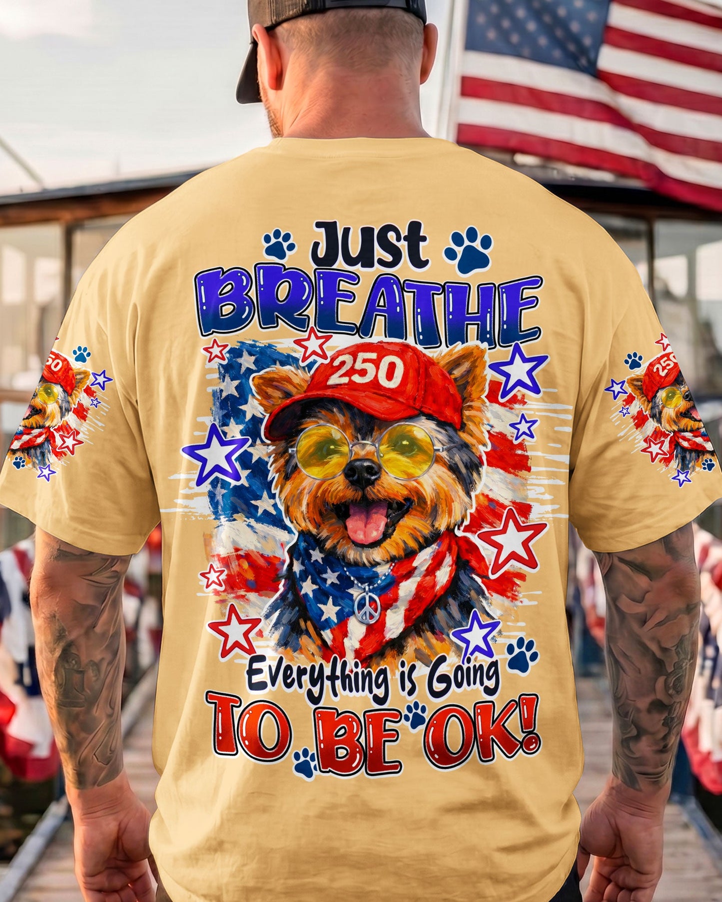JUST BREATHE YORKSHIRE TERRIER DOG ALL OVER PRINT - TY1405262