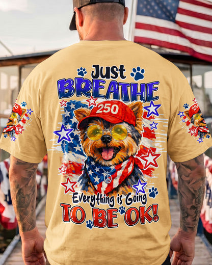 JUST BREATHE YORKSHIRE TERRIER DOG ALL OVER PRINT - TY1405262