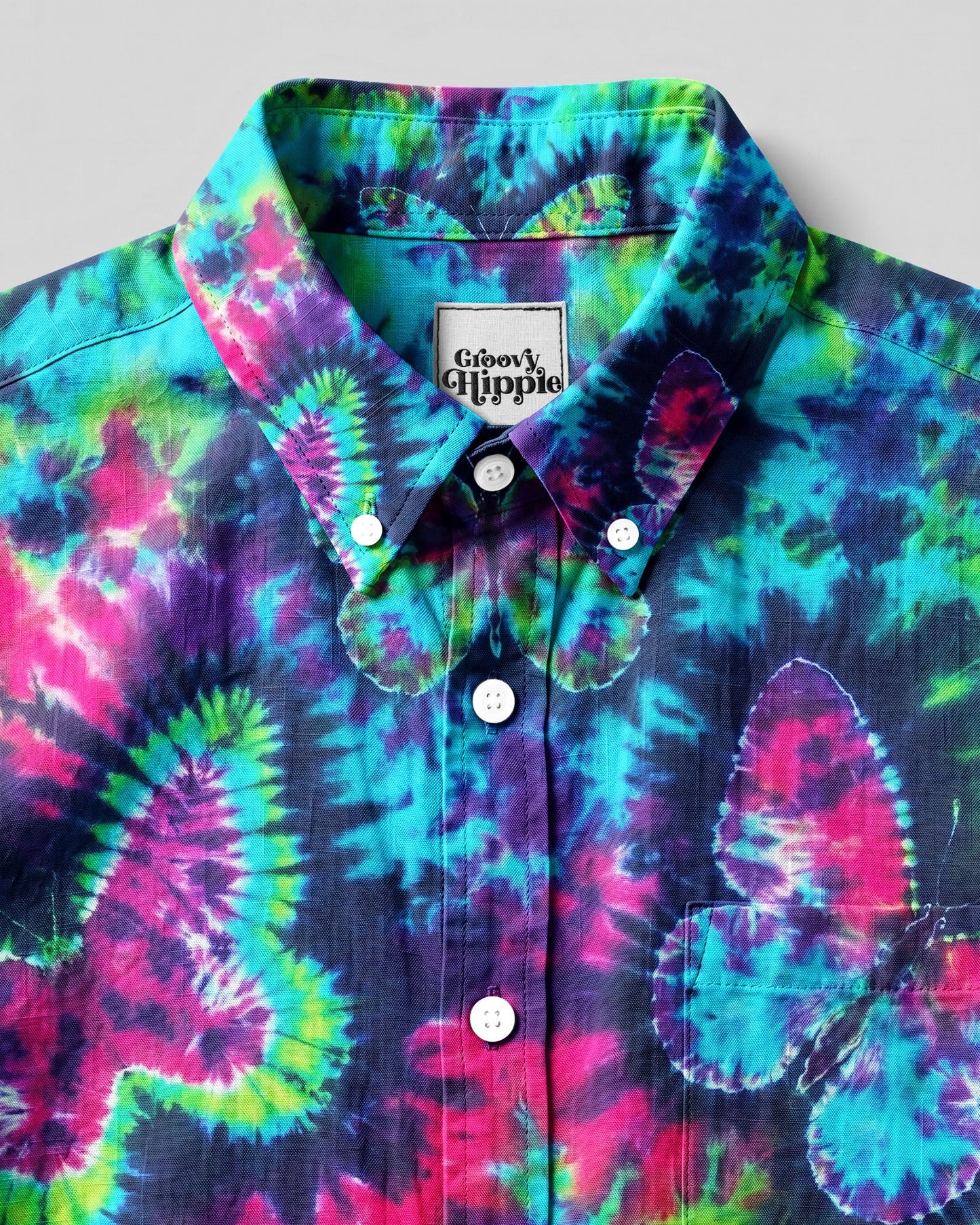 BUTTERFLY BURST BUTTON-DOWN COLLAR SHIRT  - TLNT1606264