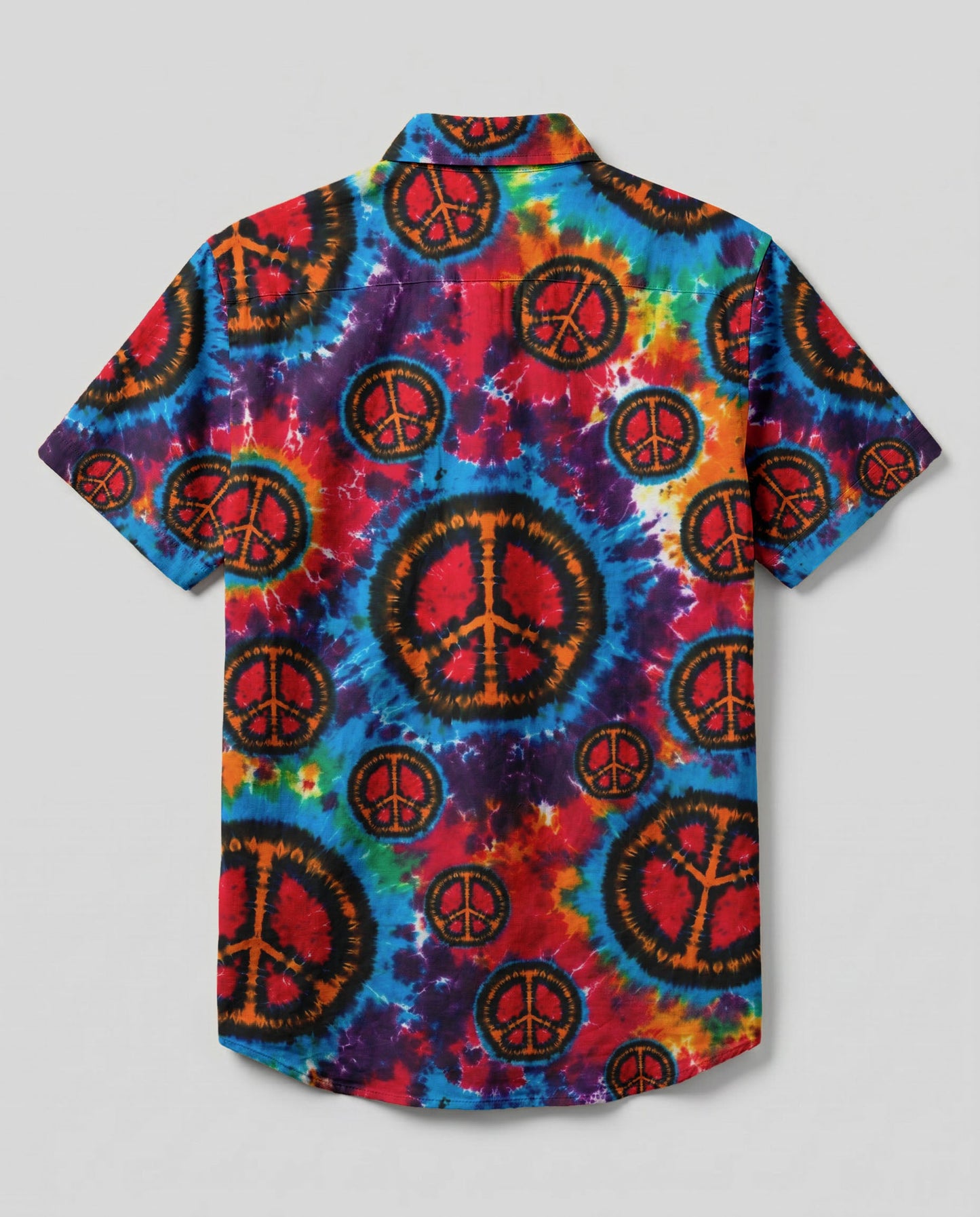 RAINBOW PEACE BURST BUTTON-DOWN COLLAR SHIRT - KMTM0206262