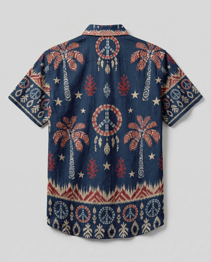 PEACE PALM IKAT BUTTON-DOWN COLLAR SHIRT - KMTM0906261