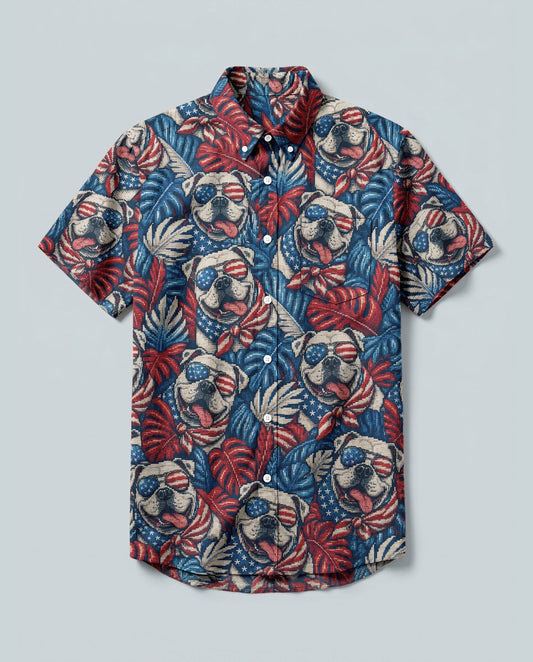AMERICAN BULLDOG BUTTON-DOWN COLLAR SHIRT - KMTM0206261