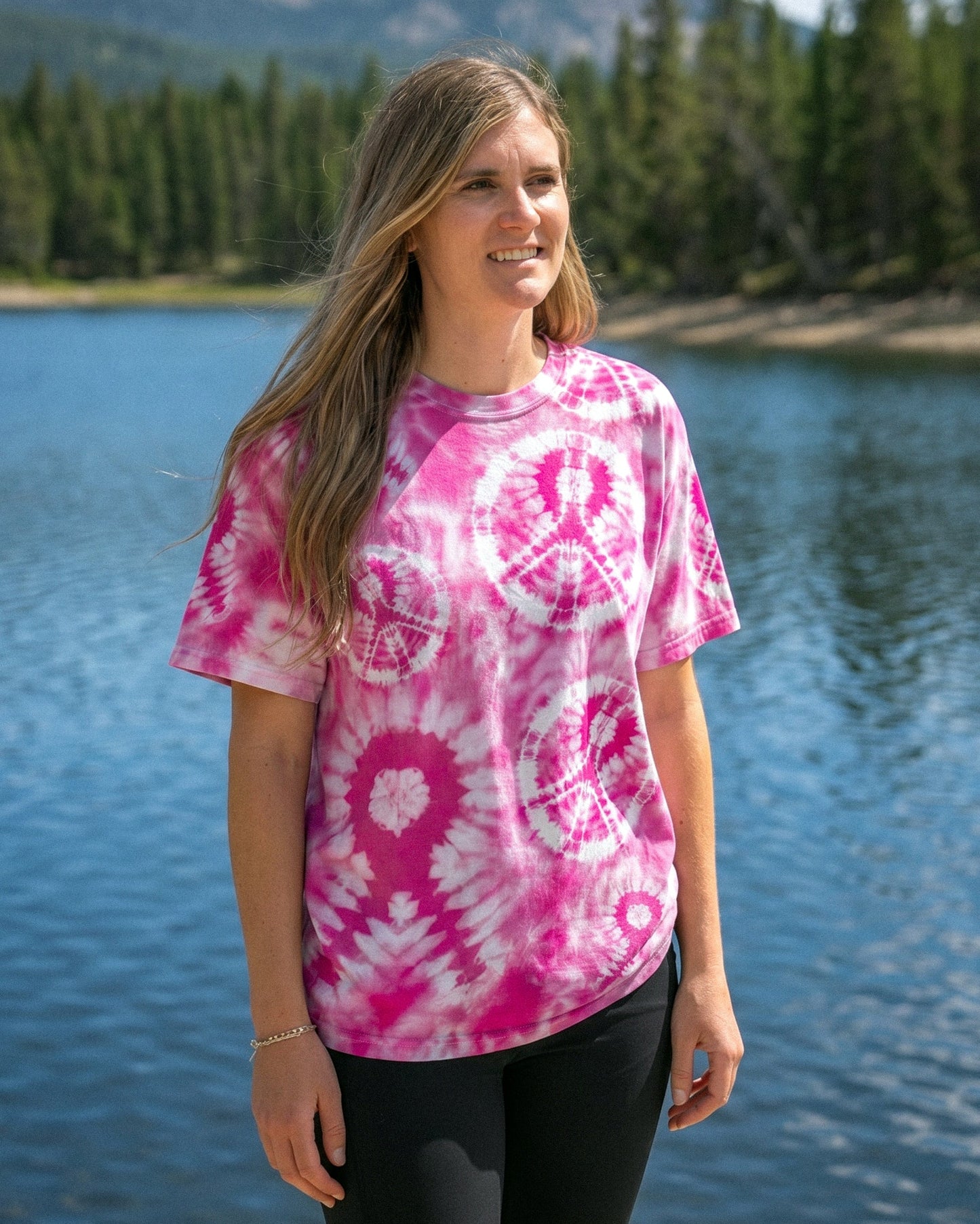 PINK PEACE SWIRL ALL OVER PRINT - RI1006261