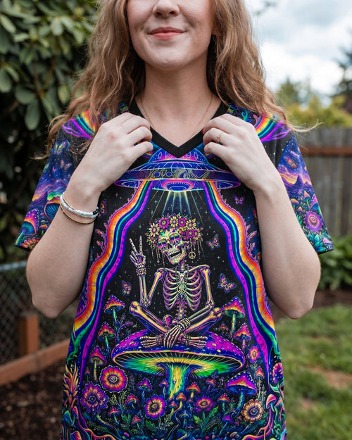 COSMIC UFO HIPPIE SKULL MUSHROOM ALL OVER PRINT - RI1205261