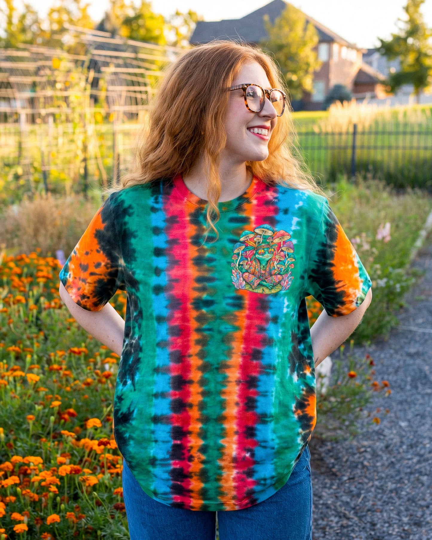 JUST BREATHE HIPPIE FROG ALL OVER PRINT - RI2706212