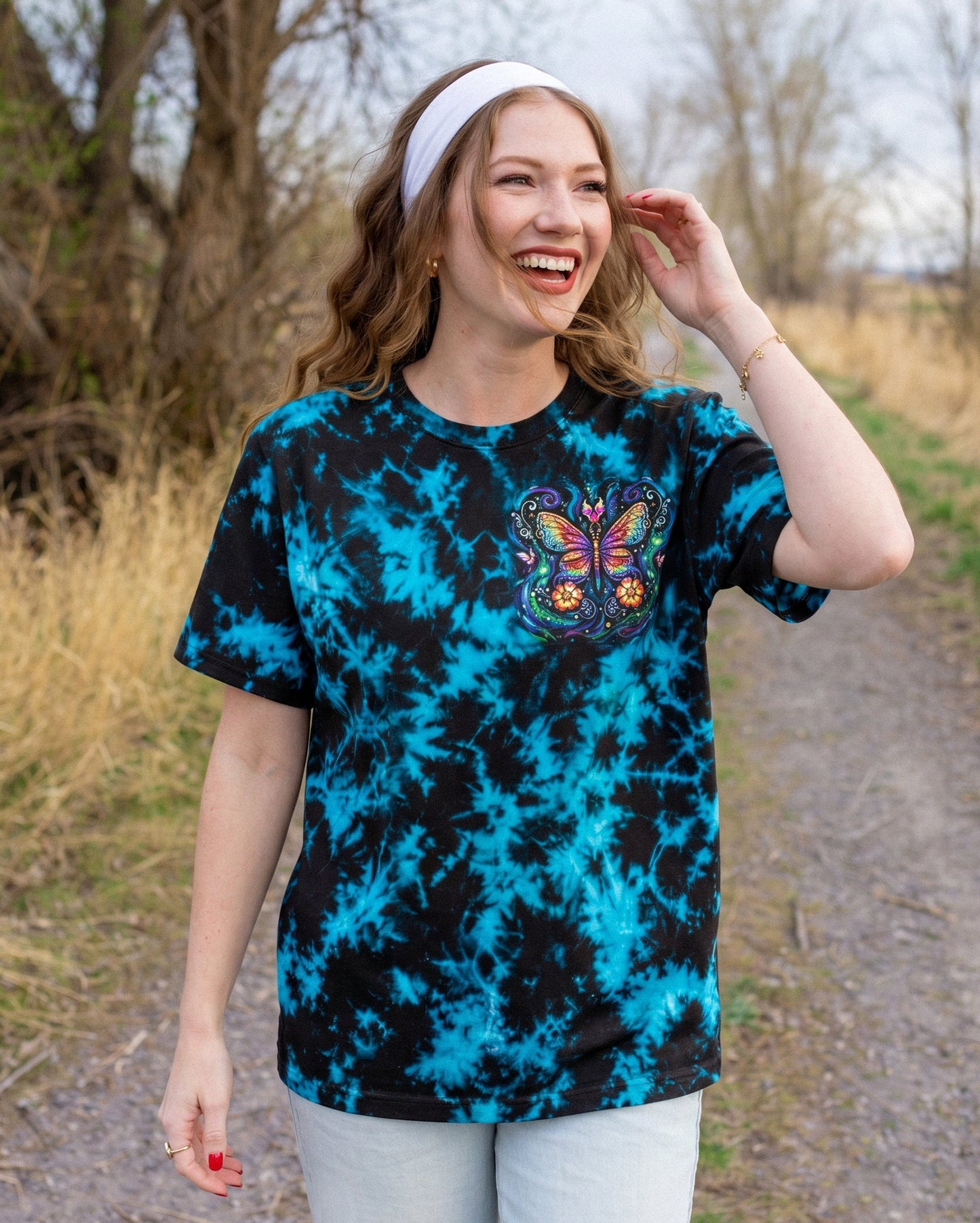 JUST BELIEVE PSYCHEDELIC BUTTERFLY ALL OVER PRINT - RI2506261