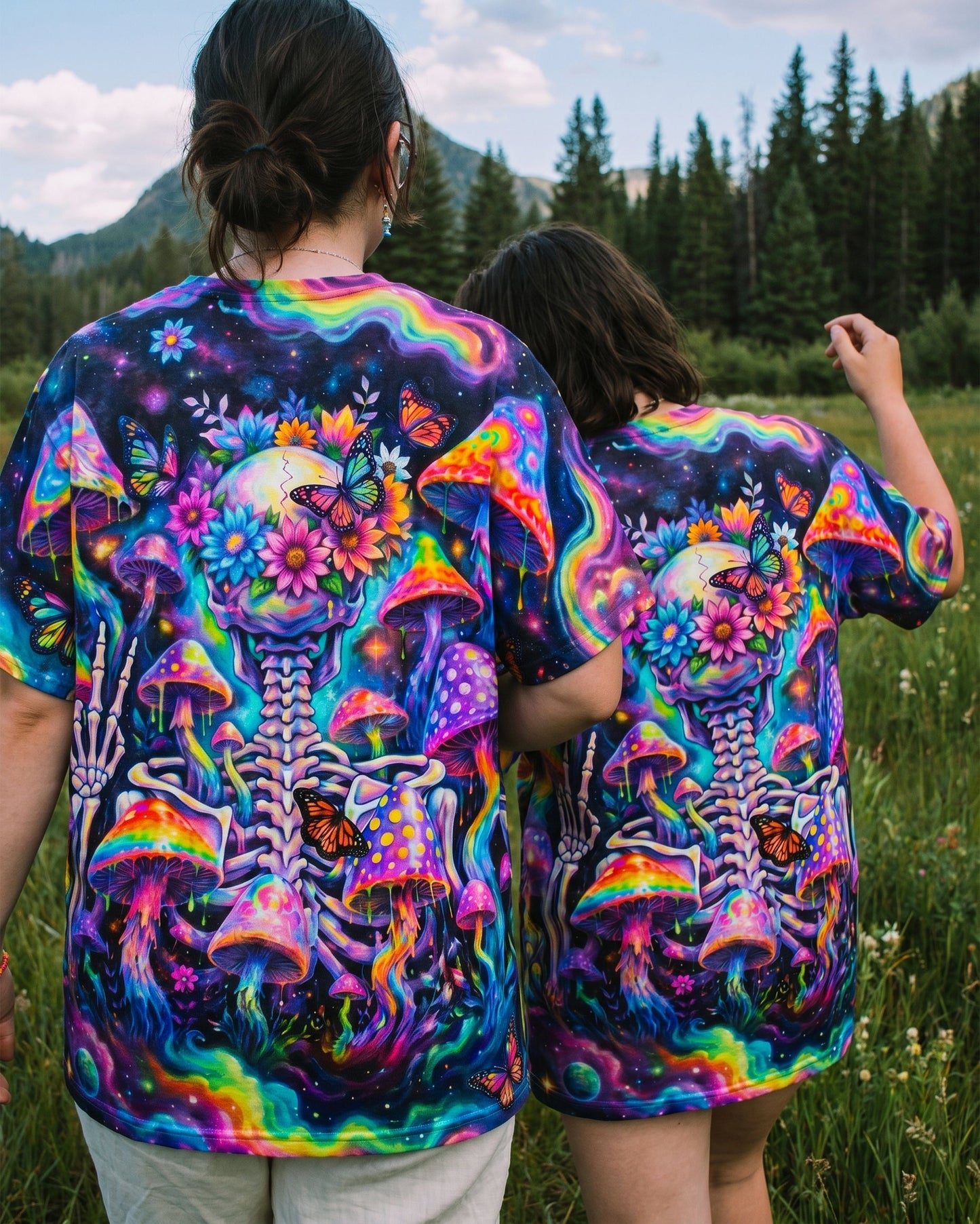 PSYCHEDELIC MUSHROOM SKULL GALAXY ALL OVER PRINT - RI1205262