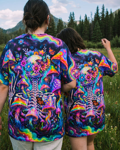 PSYCHEDELIC MUSHROOM SKULL GALAXY ALL OVER PRINT - RI1205262