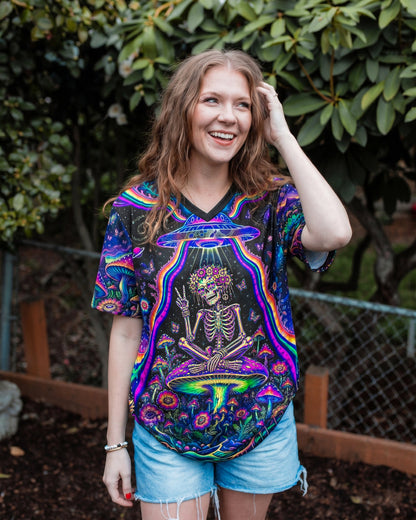 COSMIC UFO HIPPIE SKULL MUSHROOM ALL OVER PRINT - RI1205261