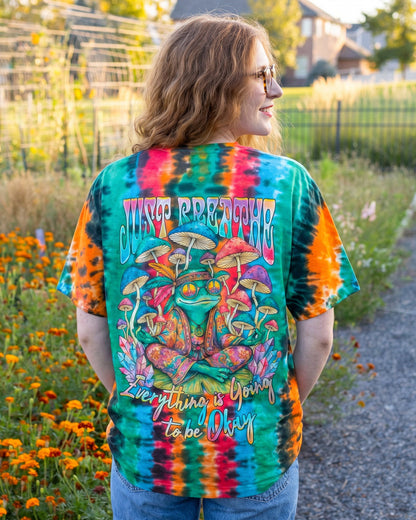 JUST BREATHE HIPPIE FROG ALL OVER PRINT - RI2706212