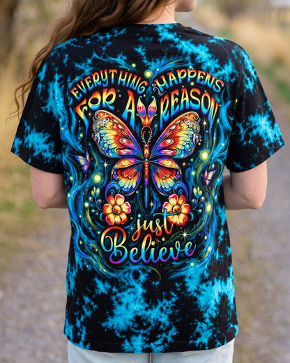 JUST BELIEVE PSYCHEDELIC BUTTERFLY ALL OVER PRINT - RI2506261