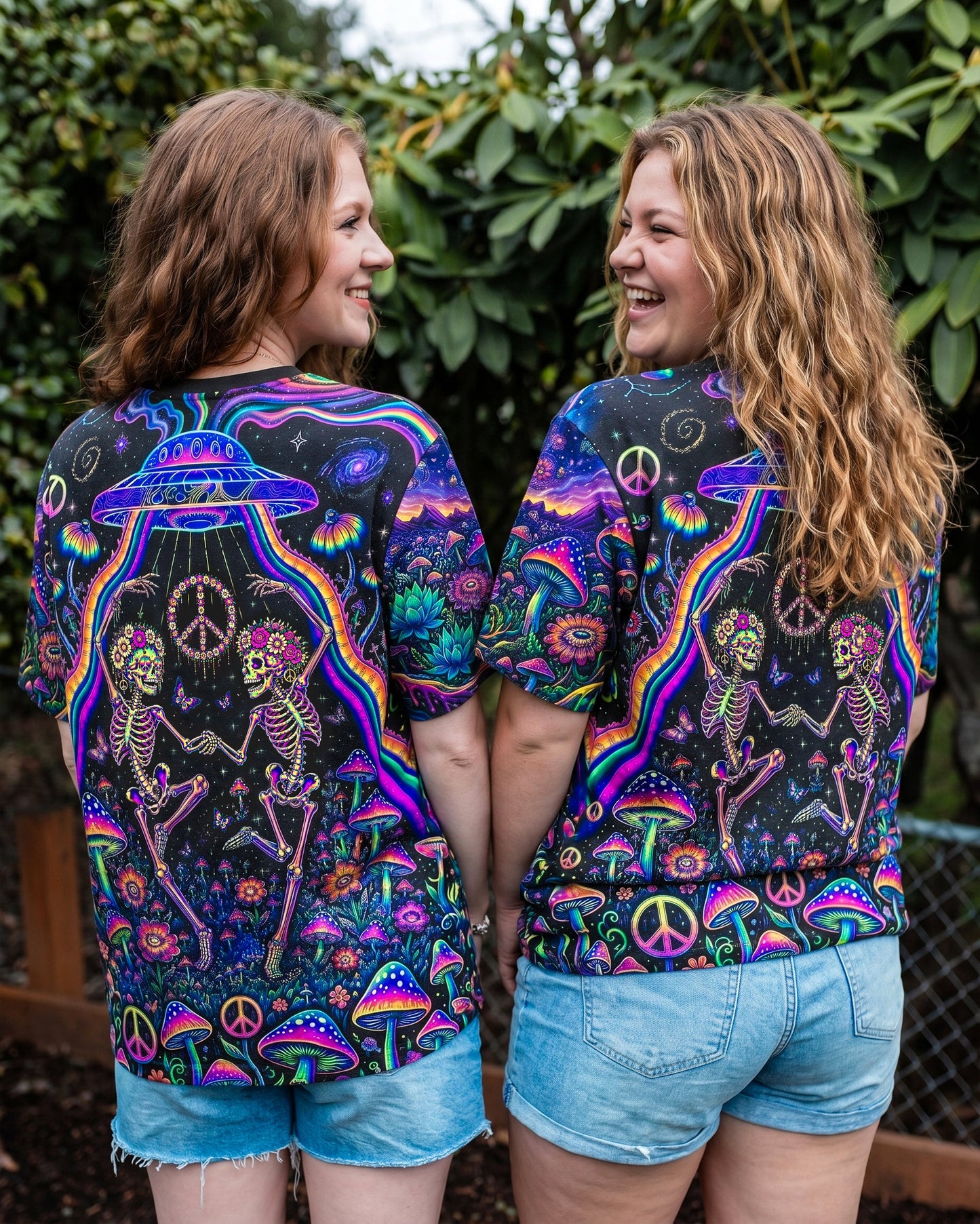 COSMIC UFO HIPPIE SKULL MUSHROOM ALL OVER PRINT - RI1205261