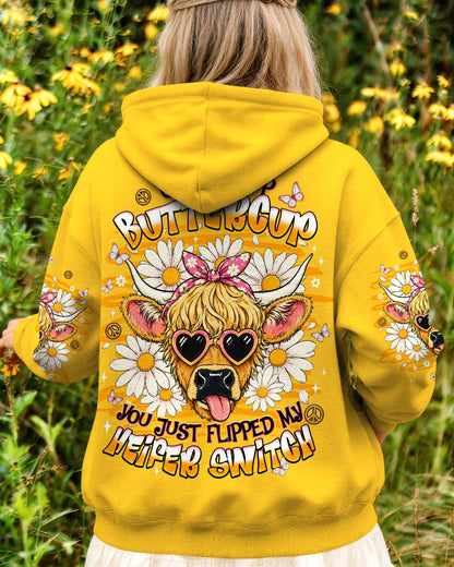 BUCKLE UP BUTTERCUP HEIFER SWITCH COW ALL OVER PRINT - TLNT1706262
