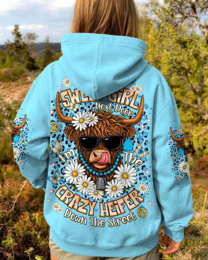 CRAZY HEIFER DOWN THE STREET COW ALL OVER PRINT  - TLNT2406262