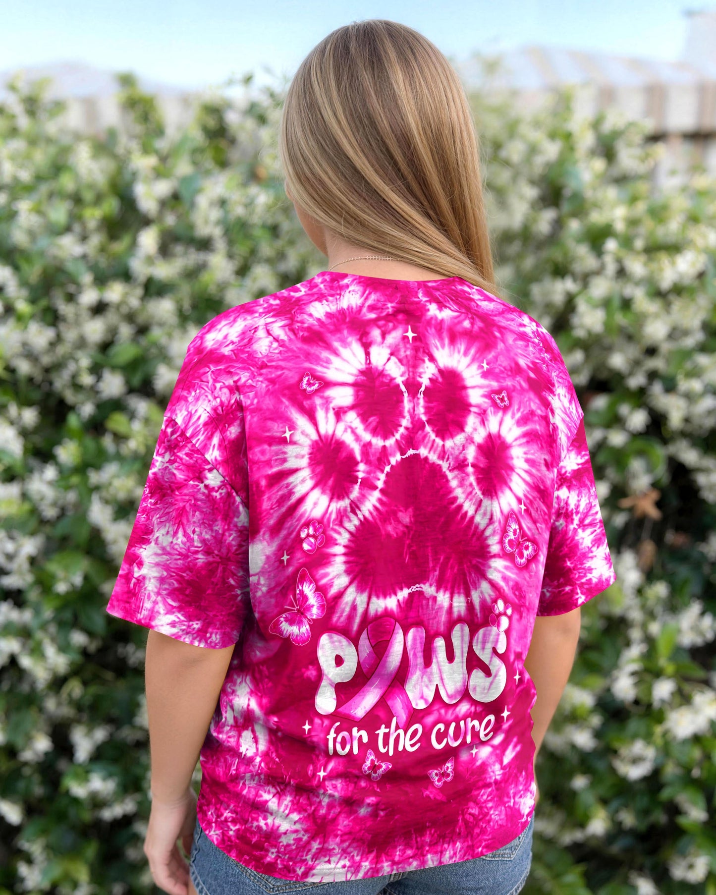 PAWS FOR THE CURE BREAST CANCER AWARENESS ALL OVER PRINT - TLNT2906264