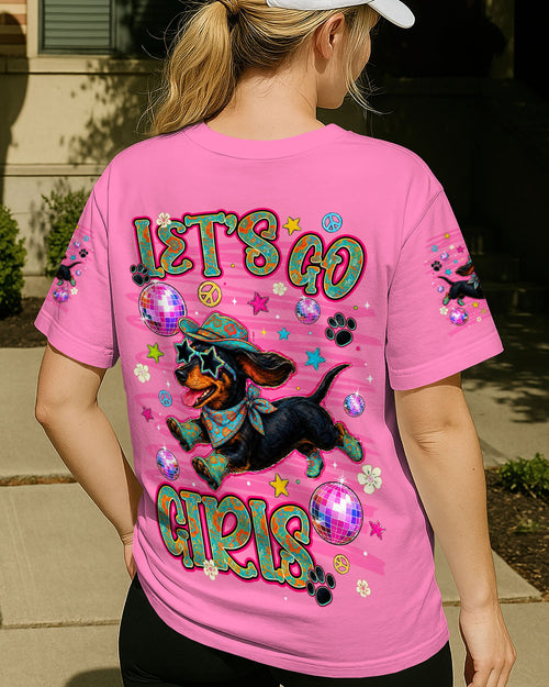 LET'S GO GIRLS DACHSHUND DOG ALL OVER PRINT - TLNT1906262