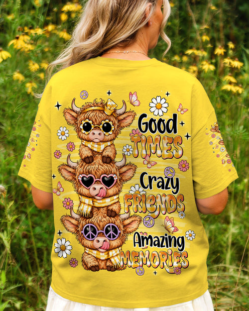 GOOD TIMES CRAZY FRIENDS HIGHLAND COW ALL OVER PRINT - TLNT0707261