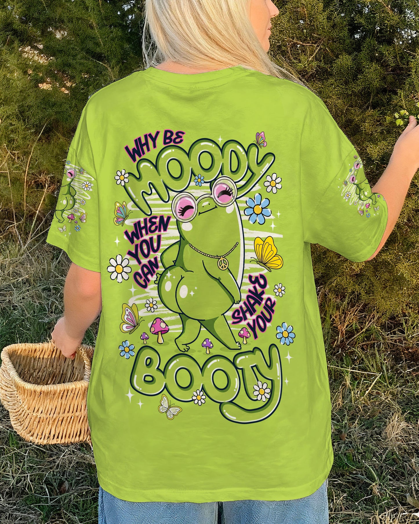 WHY BE MOODY FROG ALL OVER PRINT - TLNT1206263