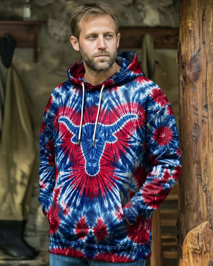 LONGHORN TEXAS STATE RED WHITE & BLUE SWIRL ALL OVER PRINT - TLNT1206261