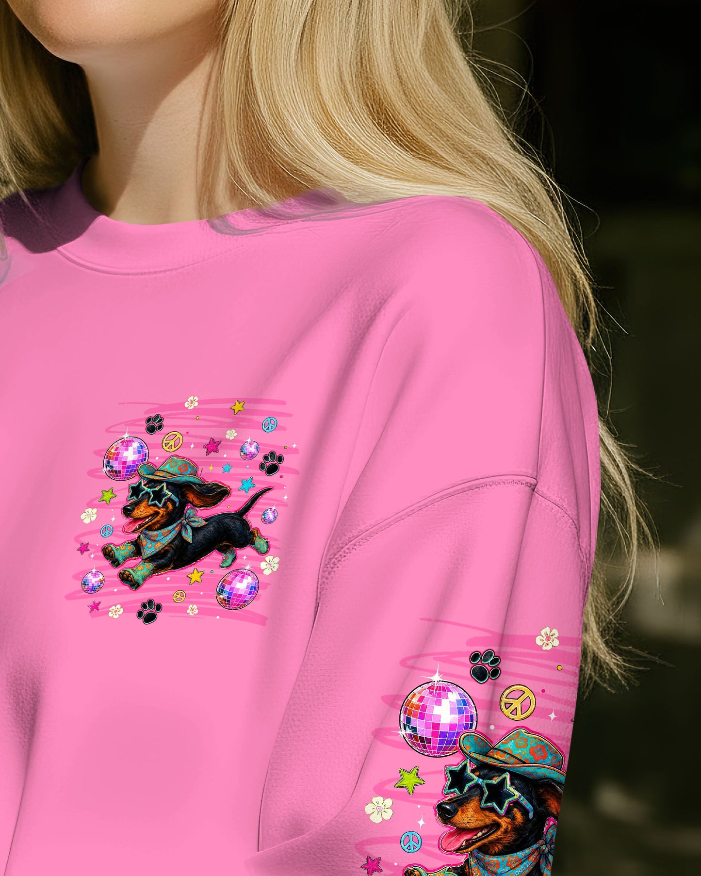 LET'S GO GIRLS DACHSHUND DOG ALL OVER PRINT - TLNT1906262