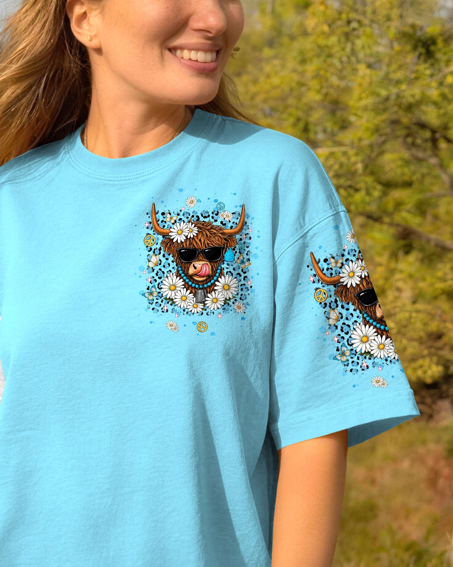 CRAZY HEIFER DOWN THE STREET COW ALL OVER PRINT  - TLNT2406262